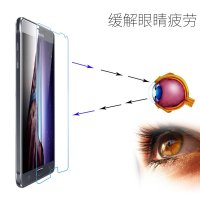 魅风 防蓝光保护视力高清三星Note4钢化膜 Not4手机进口刚化模贴膜 n9100 防蓝光0.26mm(高清防爆)