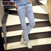 Seldeeway2015秋装潮男收脚裤男士休闲裤小脚裤哈伦裤男修身男装长裤