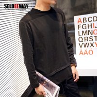 套头卫衣男秋装新款日系复古男士圆领休闲假两件打底衫