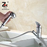 尊驰卫浴 抽拉式水龙头 全铜冷热多功能厨房洗菜盆龙头2201A