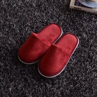 祝源Zhuyuan 宾馆酒店非一次性居家待客防滑保暖棉拖鞋春夏儿童拖鞋红色 HTX-046
