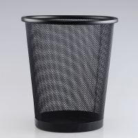 祝源酒店客房家居用品 圆形不绣钢/银灰色烤漆垃圾桶 镂空 GPX-74 黑色