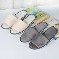 宾馆会所SPA酒店拖鞋 非一次性防滑居家待客静音拖鞋定制HTX037露趾