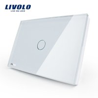Livolo开关118触摸开关智能家居产品/长方形C8白色触摸单控一开