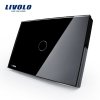 Livolo开关118触摸开关智能家居产品/长方形C8黑色触摸单控一开