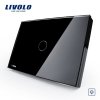 Livolo开关118触摸开关智能家居产品/长方形C8黑色触摸调光开关
