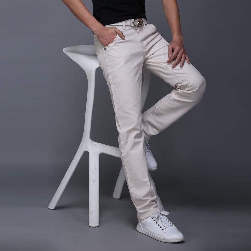 男士直筒修身长裤舒适休闲裤多色韩版显瘦青年男装图片