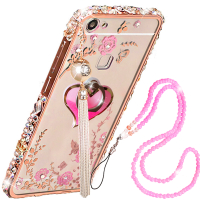 法威仕 流沙指环支架吊坠金属边框秘密花园后盖背板手机壳保护套 适用于小米红米3S/高配版