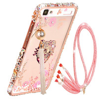 法威仕 支架金属边框秘密花园后盖背板水钻手机壳保护套 适用于OPPO A33/A33T/W