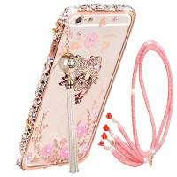 法威仕 指环支架金属边框秘密花园后背板水钻手机壳保护套 适用于苹果6plus/6Splus