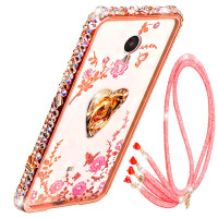 法威仕 秘密花园指环支架吊坠金属边框透明后背板手机壳保护套 适用于魅蓝Note3/3代