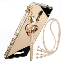 法威仕 水钻电镀镜面吊坠皇冠手机壳保护壳套金属边框后盖背板 适用于小米红米Note3/3代