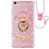 摩洛 镶水钻指环支架透明软壳手机壳保护套 适用于VIVO X7plus/5.7屏