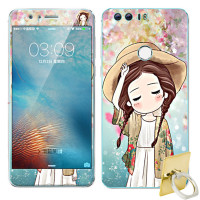 法威仕 前全屏手机钢化玻璃卡通彩膜后保护膜彩膜贴纸 适用于华为荣耀8/FRD-AL00