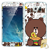 法威仕 前全屏手机钢化玻璃卡通彩膜后保护膜彩膜贴纸送支架 适用于三星S6/G9200/G9208