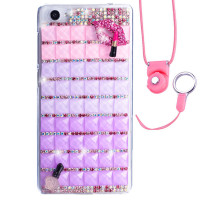 法威仕 满钻炫彩果冻平底钻水钻手机壳保护套带挂绳 适用于金立S8/GN9011