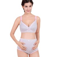 孕妇内衣套装 纯棉 哺乳文胸无钢圈前开扣孕妇内衣内裤套装可调节