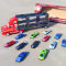 合金车模手提合金车货柜车 仿真合金车模 儿童玩具车套装含12辆小汽车 益智玩具 速翔玩具