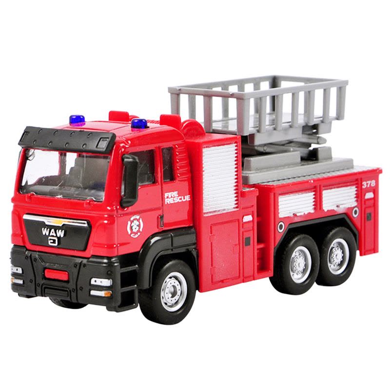 速翔玩具消防救援车 儿童益智玩具合金消防车 男孩小汽车益智玩具图片