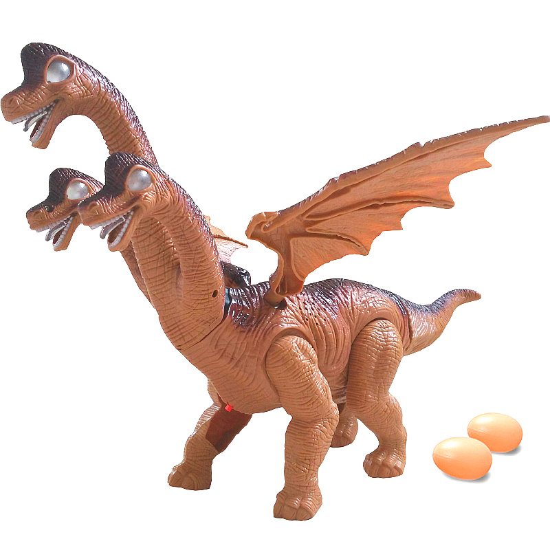 玩具侏罗纪家族蜿龙电动恐龙益智动物行走发光带投影电动玩具恐龙视频