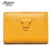 2015新款韩版情侣款短款钱包女真牛皮时尚简约女士钱夹薄