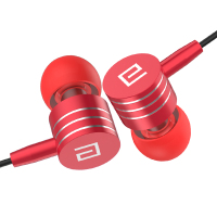 兰士顿langsdom i7a手机耳机 重低音金属耳机 入耳式耳塞电脑MP3苹果安卓通用 线控带麦音乐耳机 红色