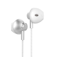 兰士顿 F9耳机入耳式重低音耳塞 线控带麦电脑MP3苹果安卓通用手机 晶银色