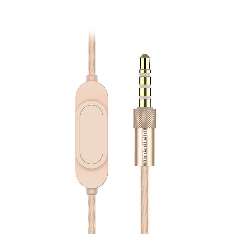 兰士顿Langsdom M400入耳式耳机 立体声重低音线控带麦手机耳机 电脑MP3安卓苹果通用耳塞 香槟金图片