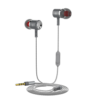 兰士顿Langsdom M400入耳式耳机 立体声重低音线控带麦手机耳机 电脑MP3安卓苹果通用耳塞 摩登灰