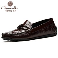 豆豆鞋男 夏季新款透气真皮潮流休闲男鞋套脚轻便驾车懒人男鞋子