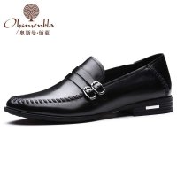 正品新款男鞋 夏季潮男正装鞋子真皮套脚一脚蹬青年男士商务皮鞋