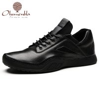 奥斯曼佰莱春秋新品休闲皮鞋 男软面皮青年潮流系带真皮鞋子旅游运动款男鞋