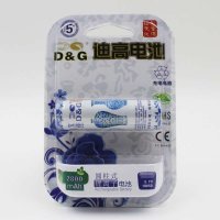 D&G 3.7V 18650可充电锂电池 圆柱形电池 2800mAh 1粒卡装 适用于强光手电 随身扩音机 航模等