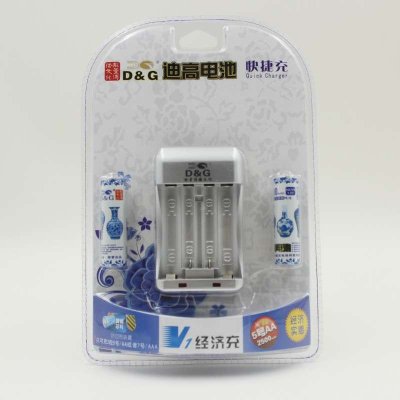 D&G 迪高 V1镍氢电池充电套装 经济充套装（V1充电器 2节5号2500mAh镍氢电池）