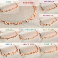 ktwo韩国原创夸张韩版时尚镀18k玫瑰金项链短款锁骨链女士钛钢饰品七夕节礼物