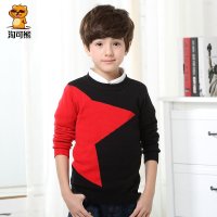淘可熊童装男童套头毛衣儿童宝宝圆领针织衫打底衫80047