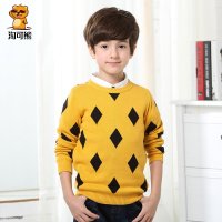 淘可熊童装男童套头毛衣儿童宝宝圆领针织衫打底衫80050