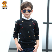 淘可熊童装男童套头毛衣儿童宝宝圆领针织衫打底衫80055