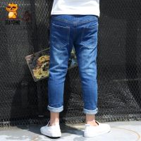 淘可熊童装男童春秋装2017新款潮大童宝宝儿童牛仔裤韩版长裤