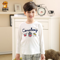 淘可熊童装男童秋衣裤内衣睡衣2017春秋新款套装110-160码