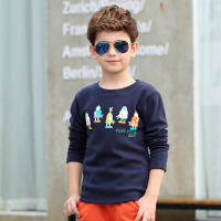 淘可熊童装男童卫衣2016秋冬新款长袖加绒加厚保暖儿童大童打底衫