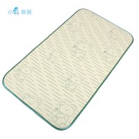 小兔乖乖婴儿凉席宝宝席子亚麻草竹炭床艾叶驱蚊