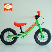 迪纳儿童平衡车滑行车学步车2岁3岁4岁5岁男女宝宝12寸铝合金平衡车无脚踏自行车新款 绿色