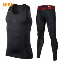 NIKE耐克套装男 2016春季新款PRO运动训练紧身衣短袖紧身裤683945-014