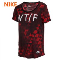 Nike耐克女装2016春新款针织透气运动短袖T恤739510-657-100