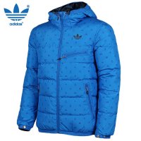 Adidas阿迪达斯外套男装2015冬季三叶草连帽羽绒服AB7878 AB7807-FC