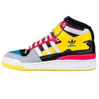 adidas/阿迪达斯三叶草秋冬女鞋高帮休闲鞋时尚拼色板鞋M25100-FC