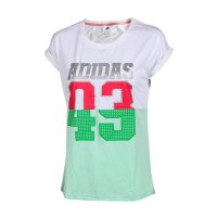 正品阿迪达斯女装2015秋款运动训练短袖T恤AB2754 AB2755 AB2756-FC