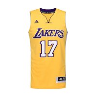 阿迪达斯2015男子NBA 洛杉矶 17号 林书豪篮球速干透气背心A61275-FC