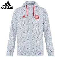 Adidas/阿迪达斯2016春季男款足球连帽夹克运动外套AJ1256 AJ1257-FC